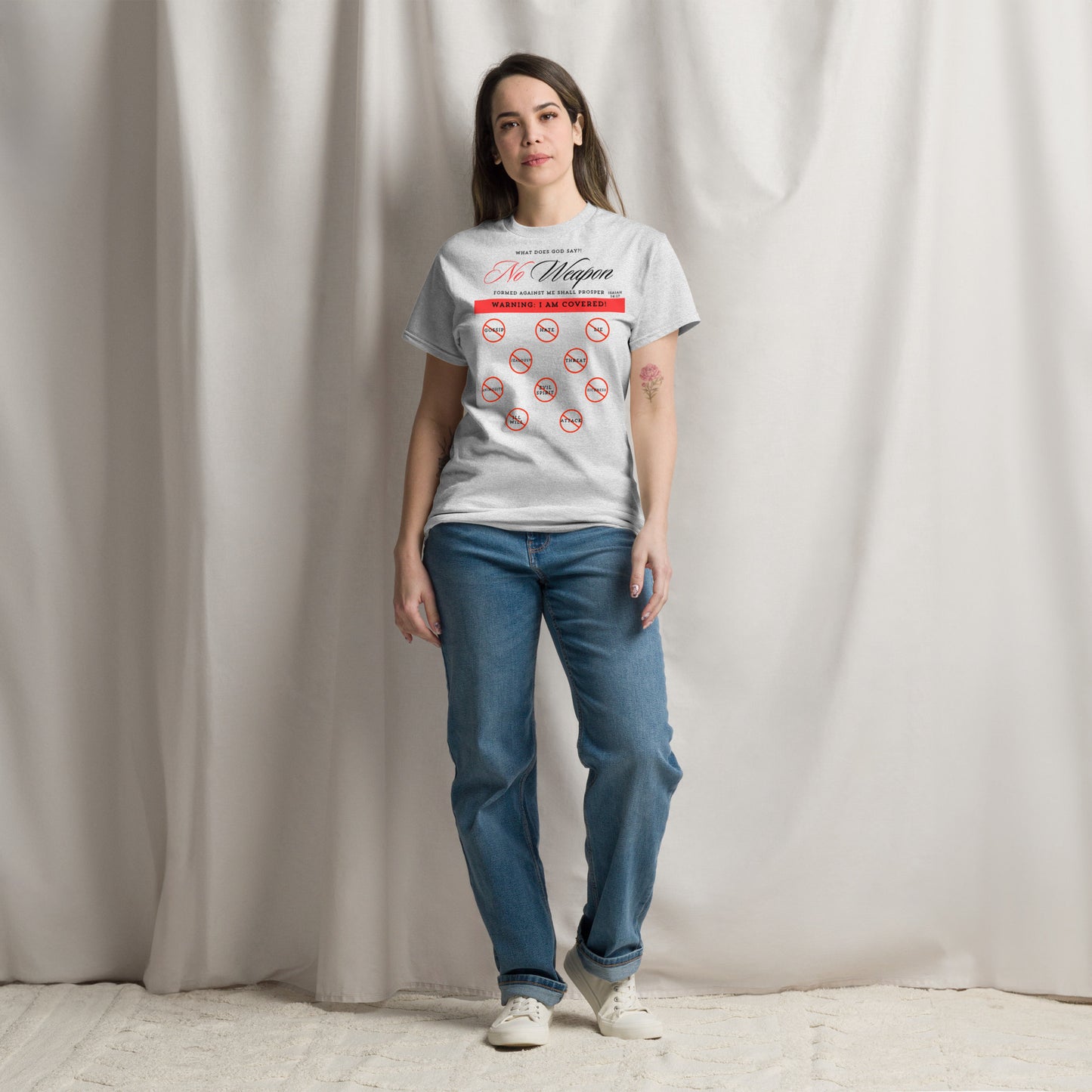 "No weapon formed against me shall prosper!" Unisex classic tee