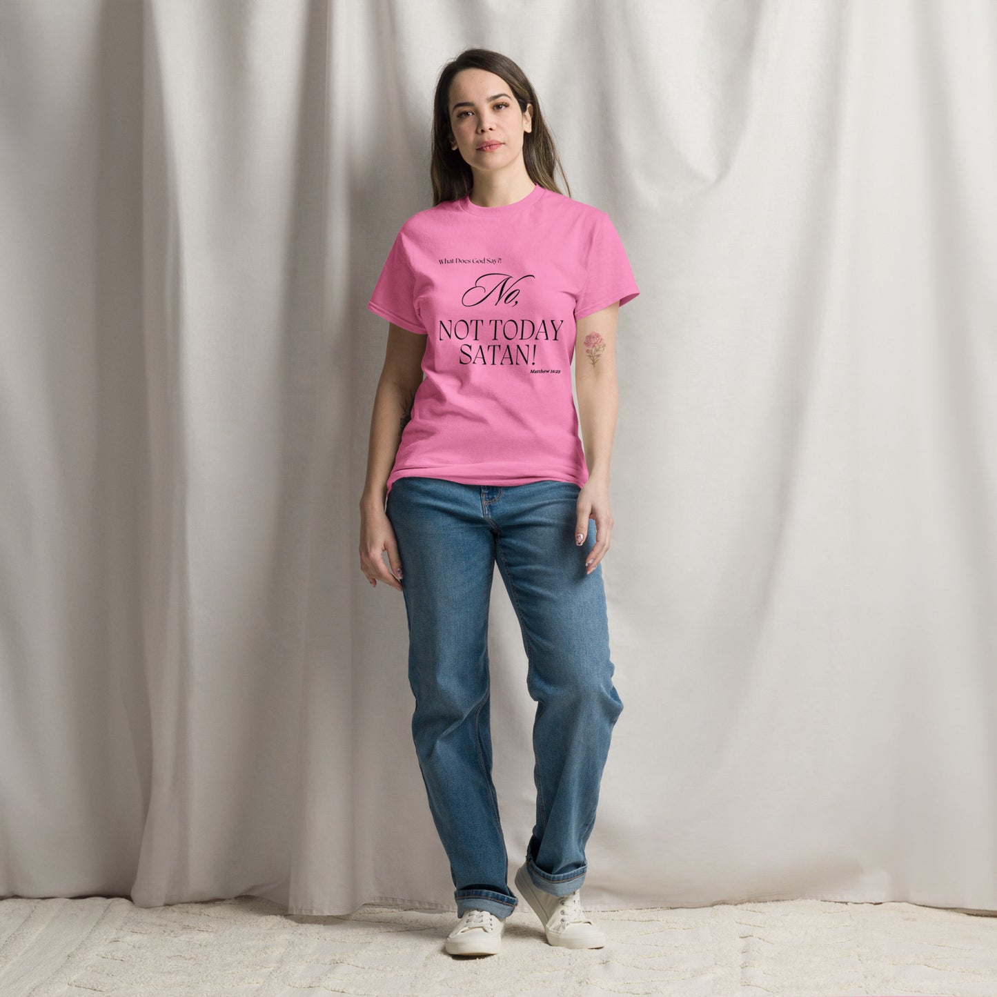 "No, Not Today Satan!" Unisex classic tee