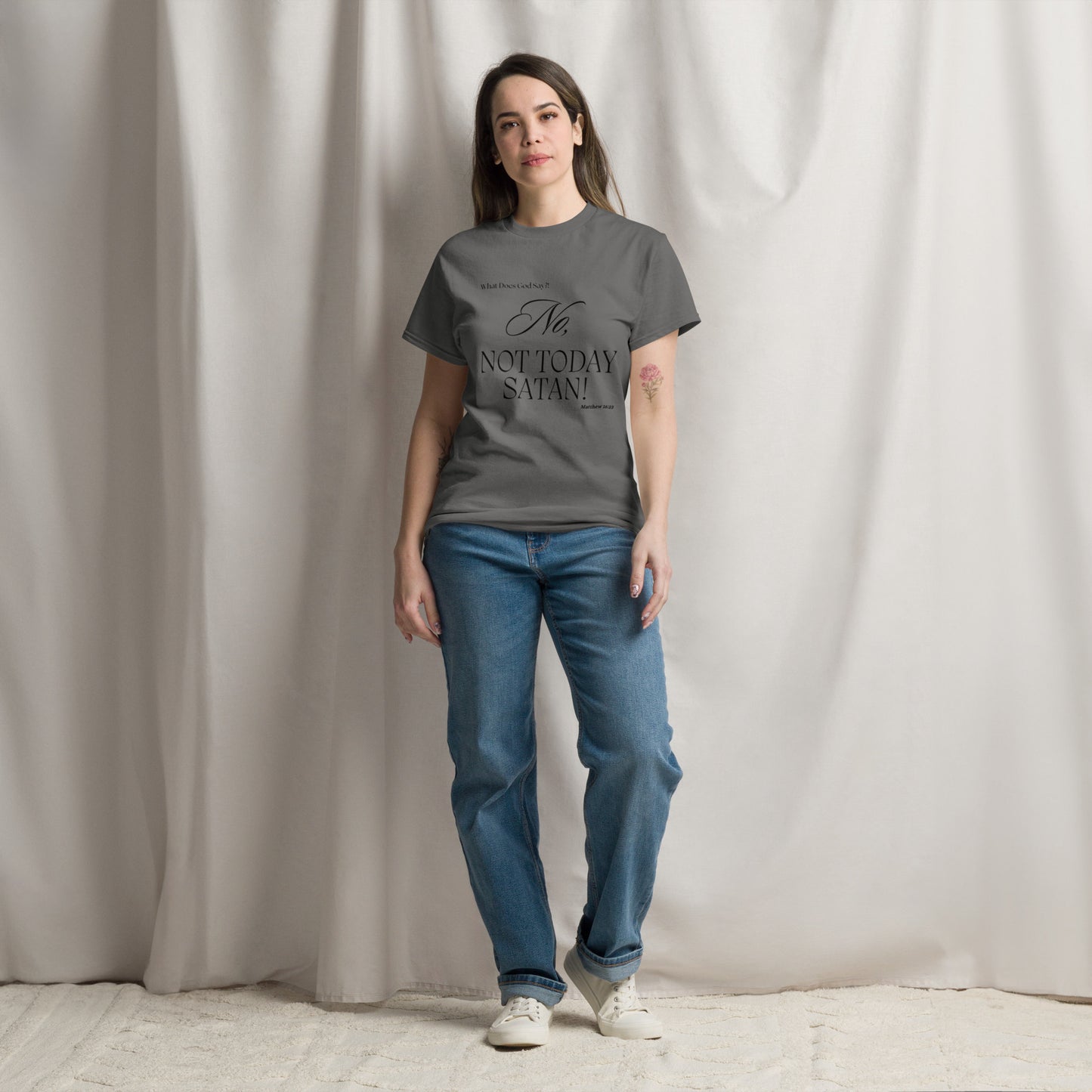 "No, Not Today Satan!" Unisex classic tee