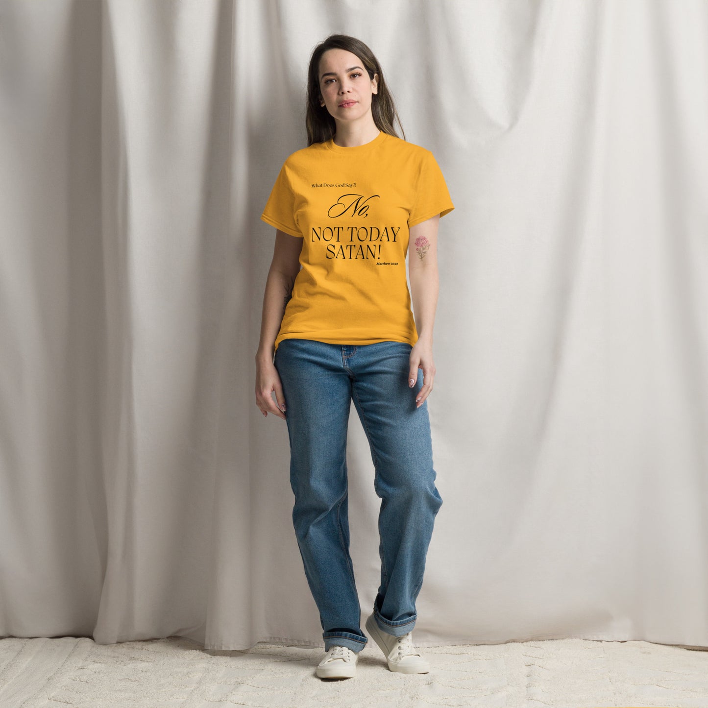 "No, Not Today Satan!" Unisex classic tee