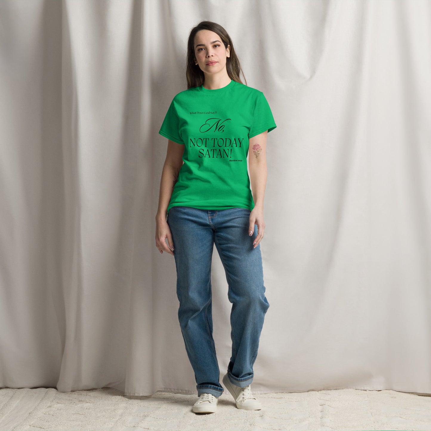 "No, Not Today Satan!" Unisex classic tee