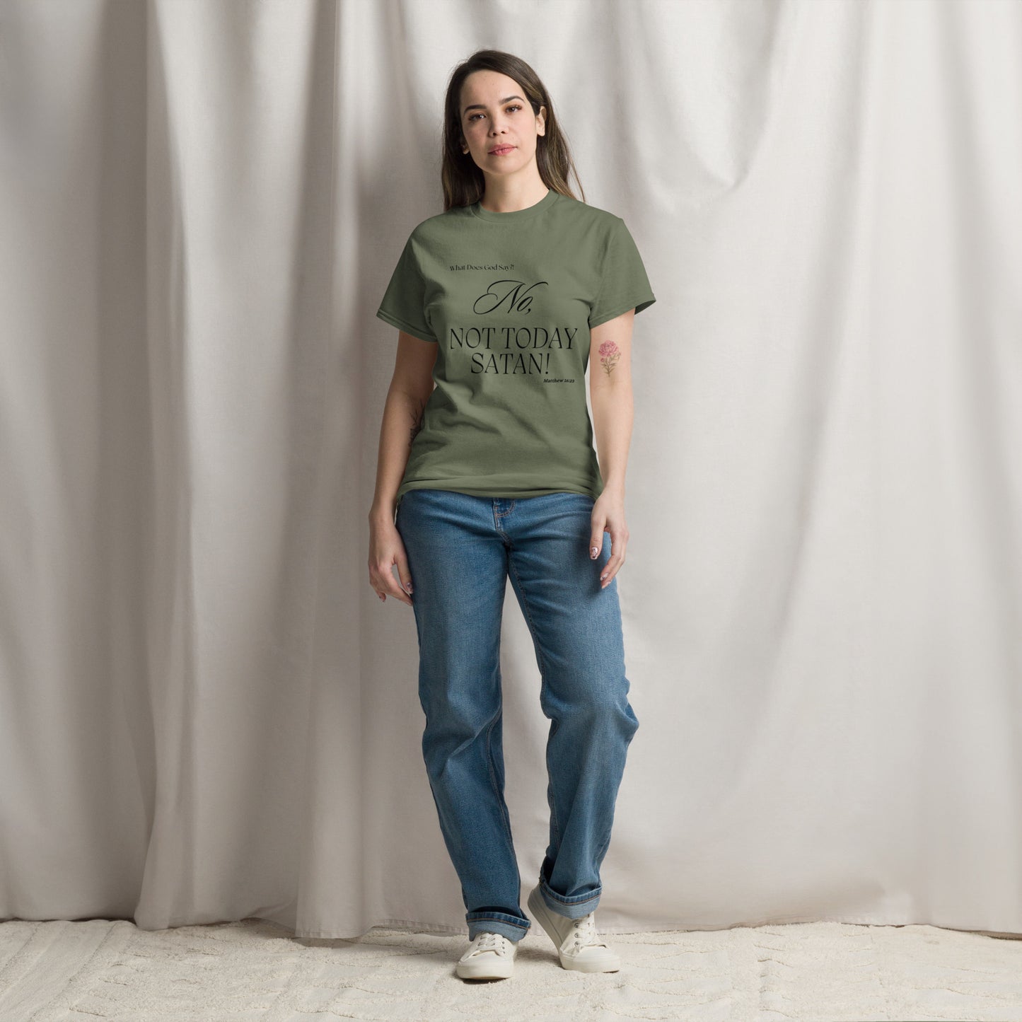 "No, Not Today Satan!" Unisex classic tee