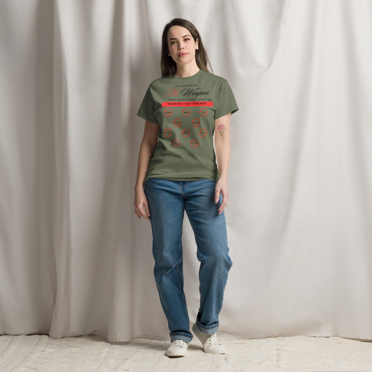 "No weapon formed against me shall prosper!" Unisex classic tee