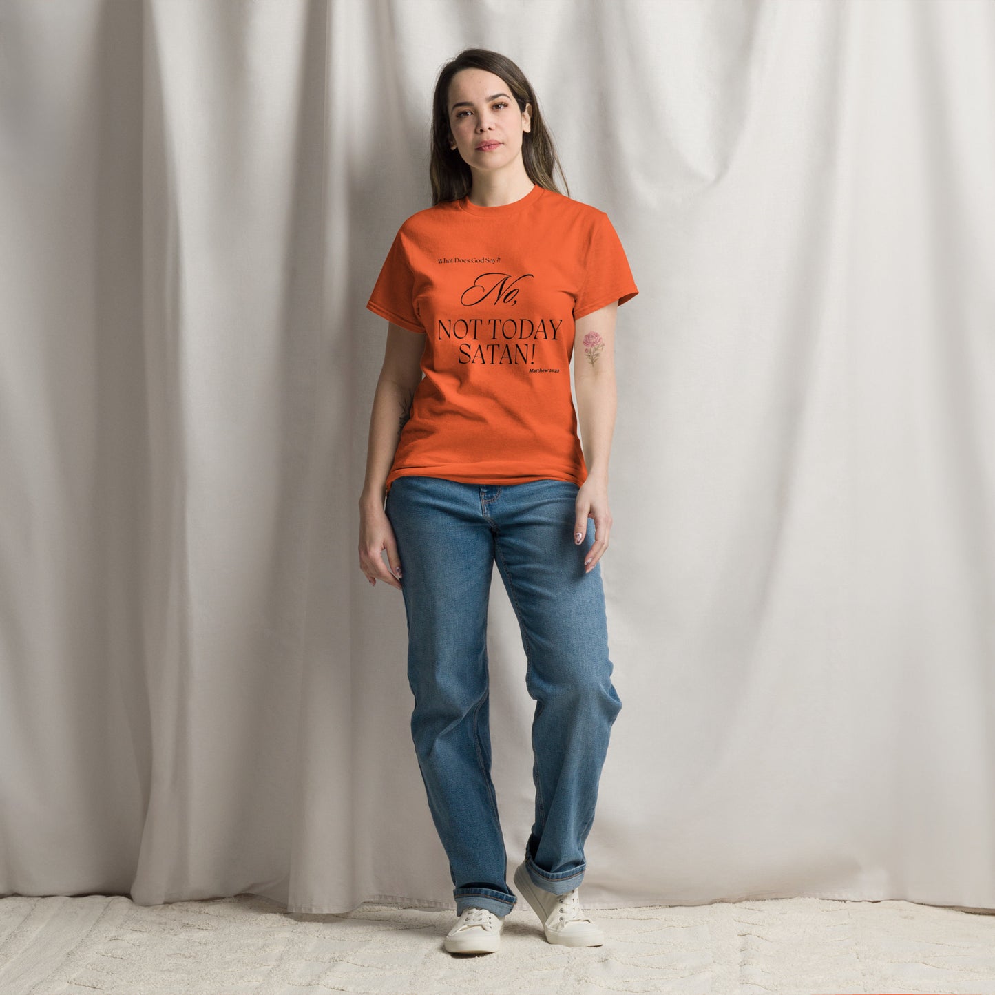 "No, Not Today Satan!" Unisex classic tee