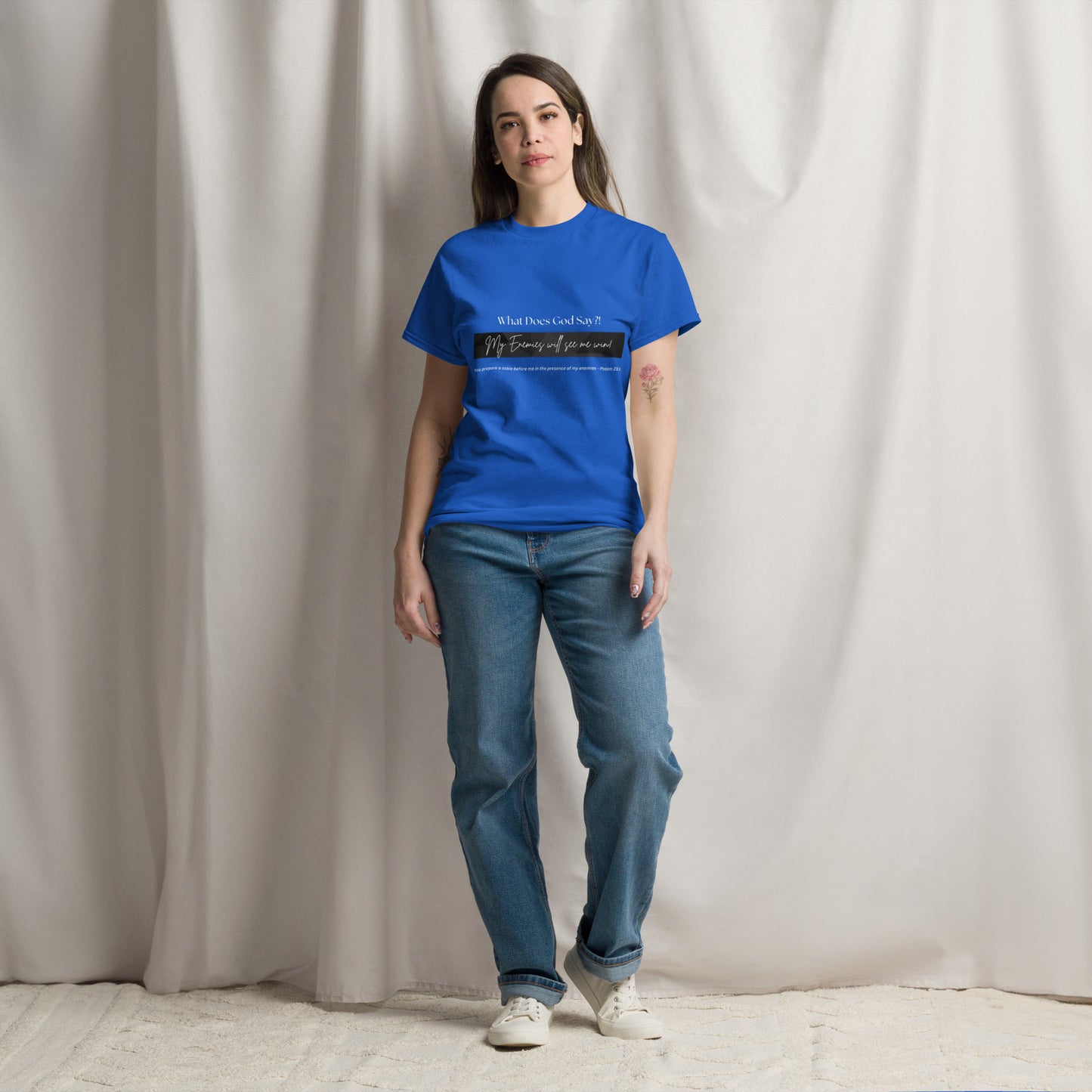 "My enemies will see me win!" Unisex classic tee