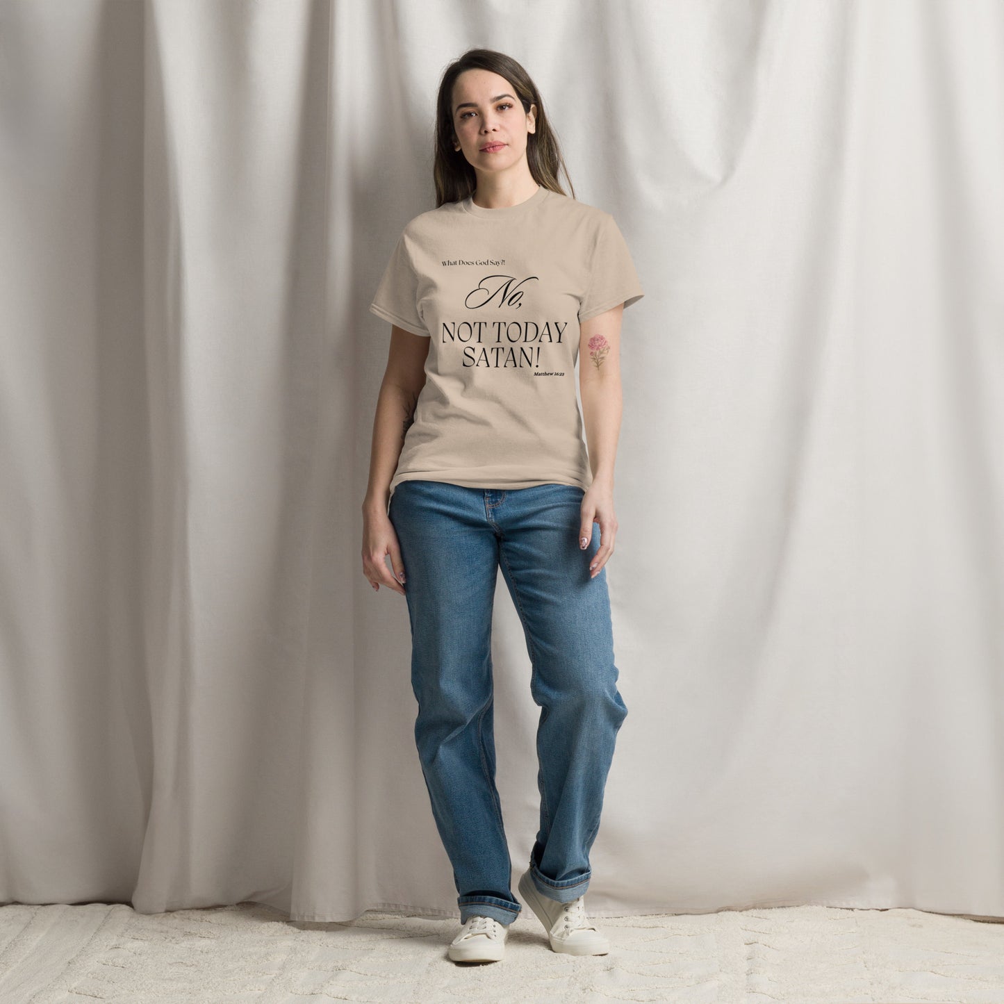 "No, Not Today Satan!" Unisex classic tee