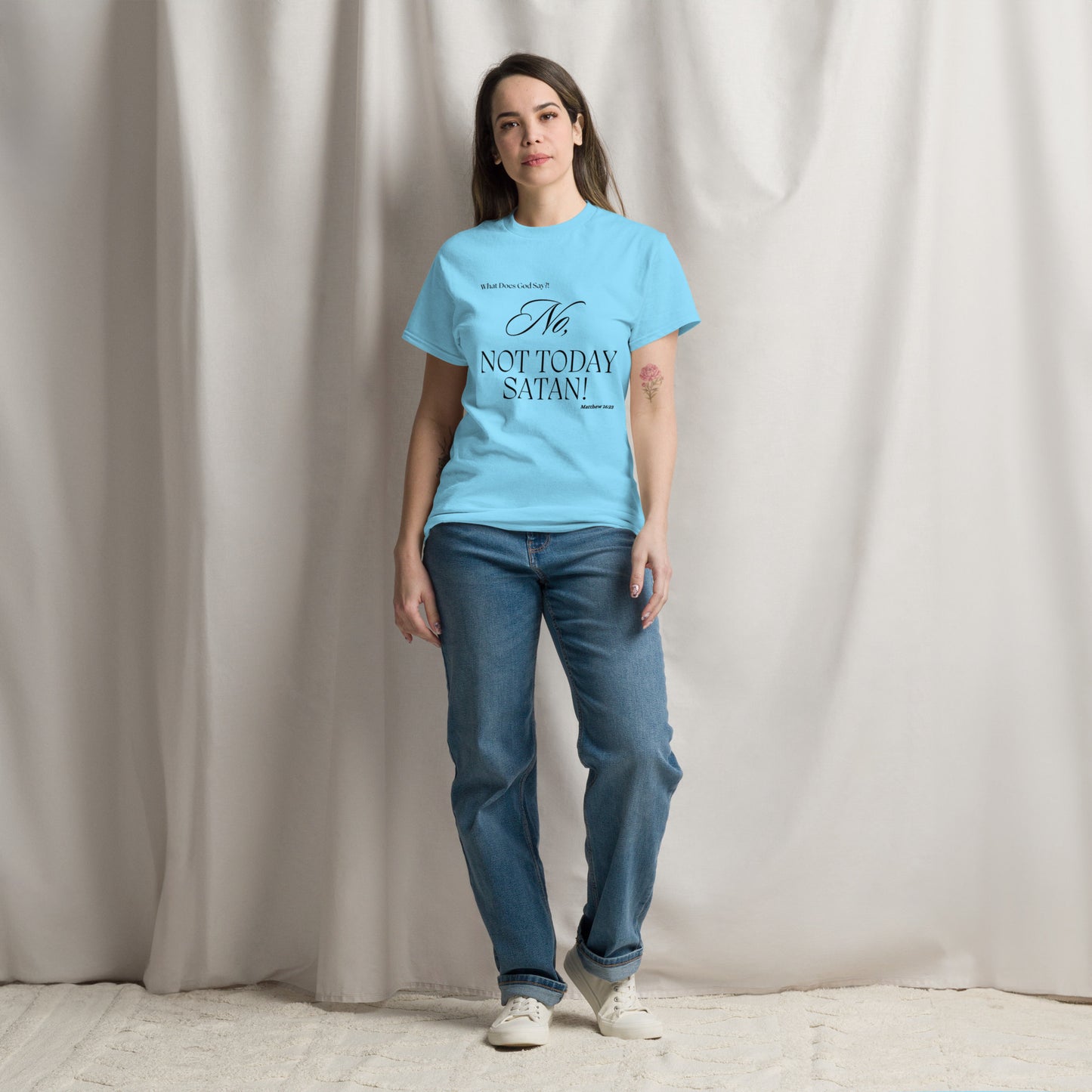 "No, Not Today Satan!" Unisex classic tee