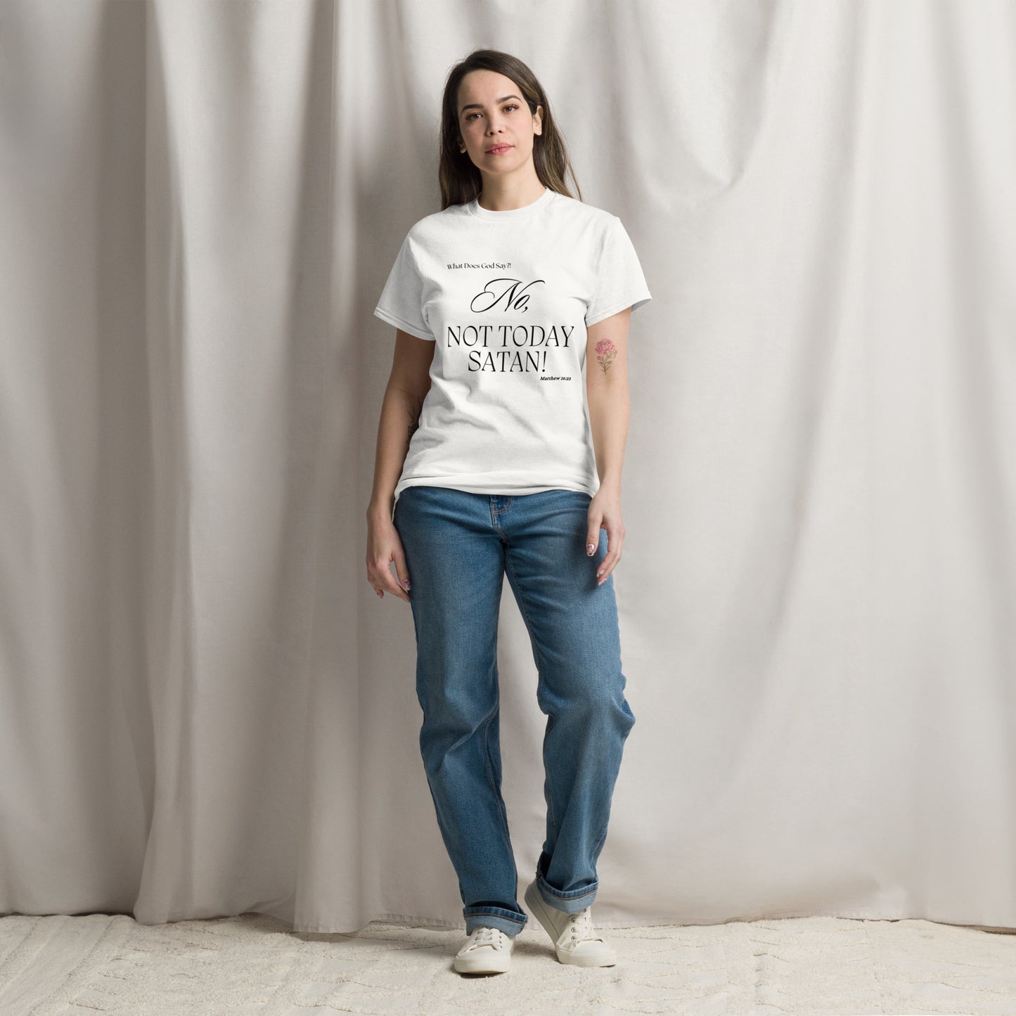 "No, Not Today Satan!" Unisex classic tee