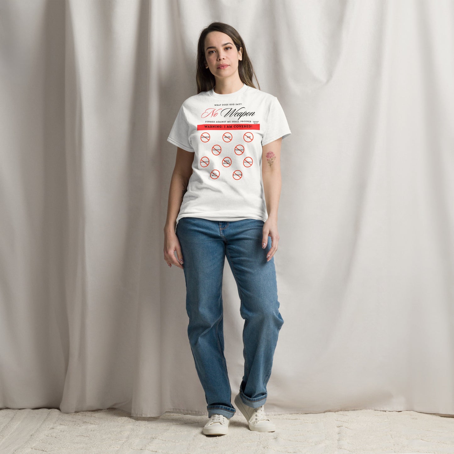 "No weapon formed against me shall prosper!" Unisex classic tee