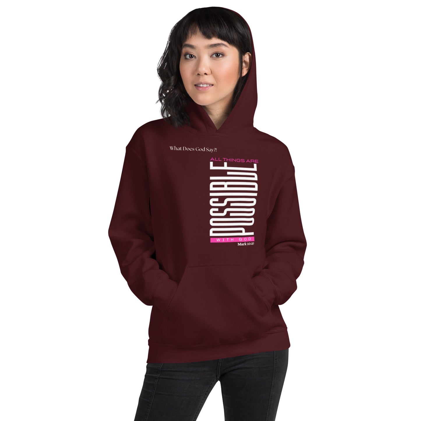 "All Things Are Possible With God" Unisex Hoodie