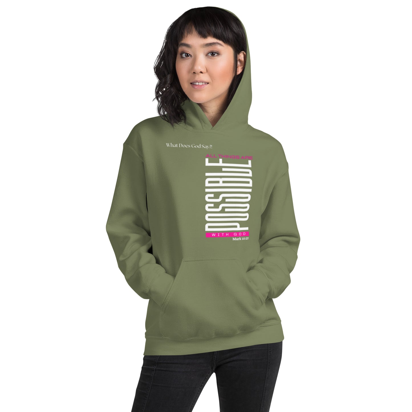 "All Things Are Possible With God" Unisex Hoodie