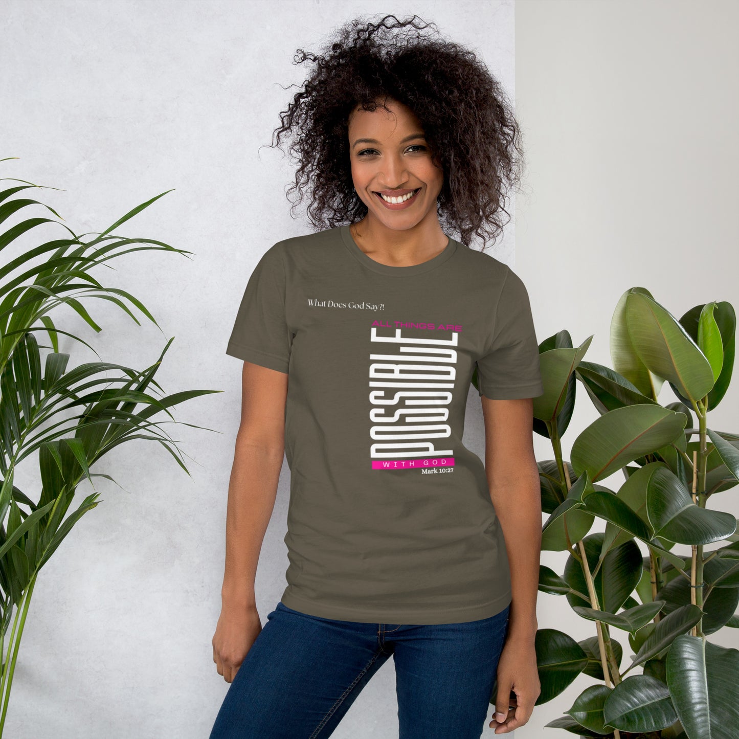 "All Things Are Possible With God" Unisex T-shirt- Soft