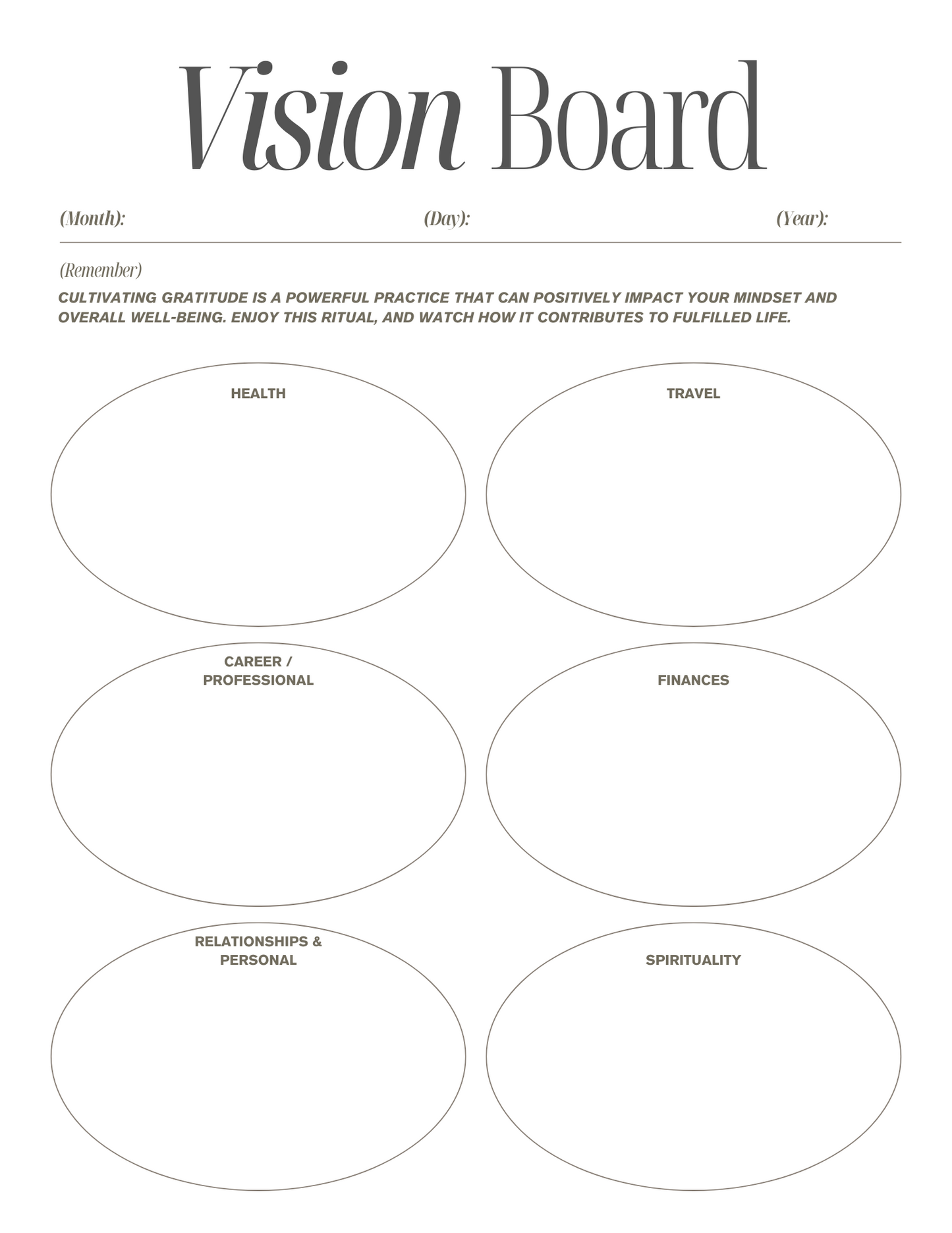 My Goals Workbook (PDF Digital Product - Instant Download - 56 pages)
