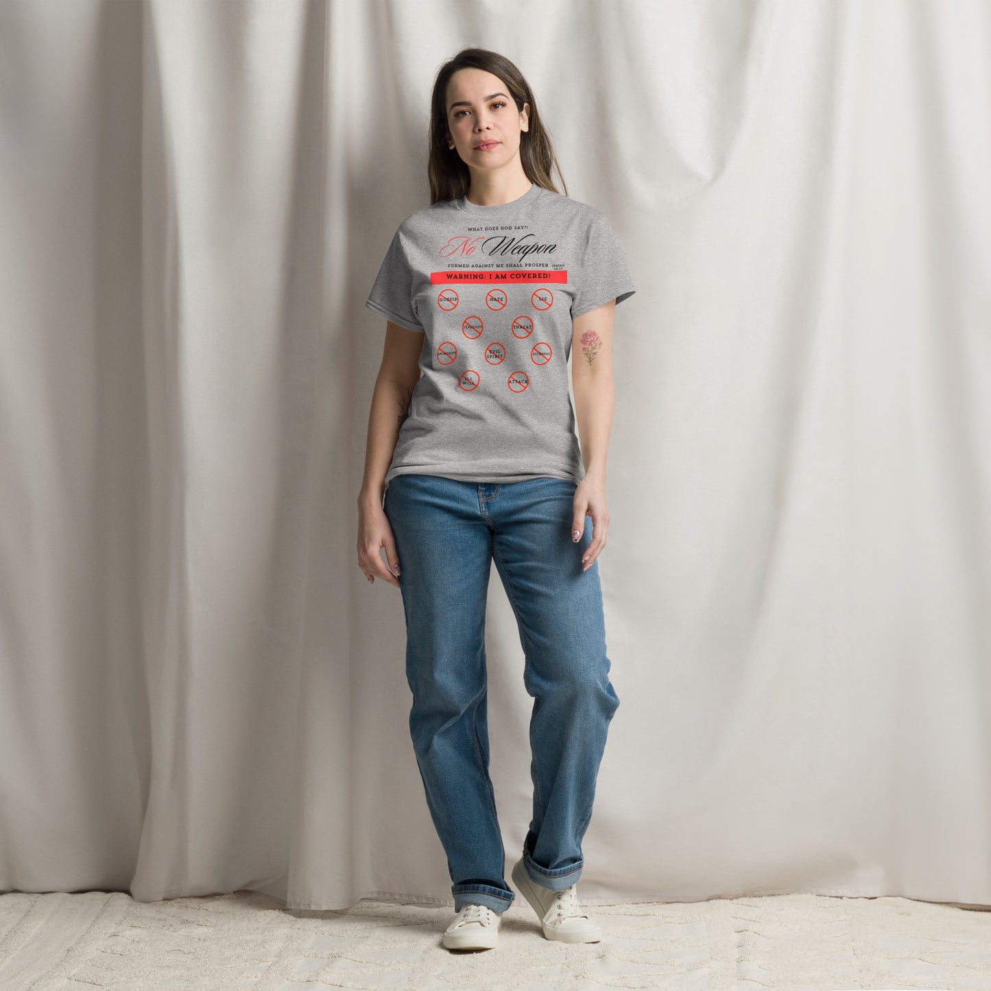 "No weapon formed against me shall prosper!" Unisex classic tee